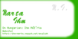 marta ihm business card
